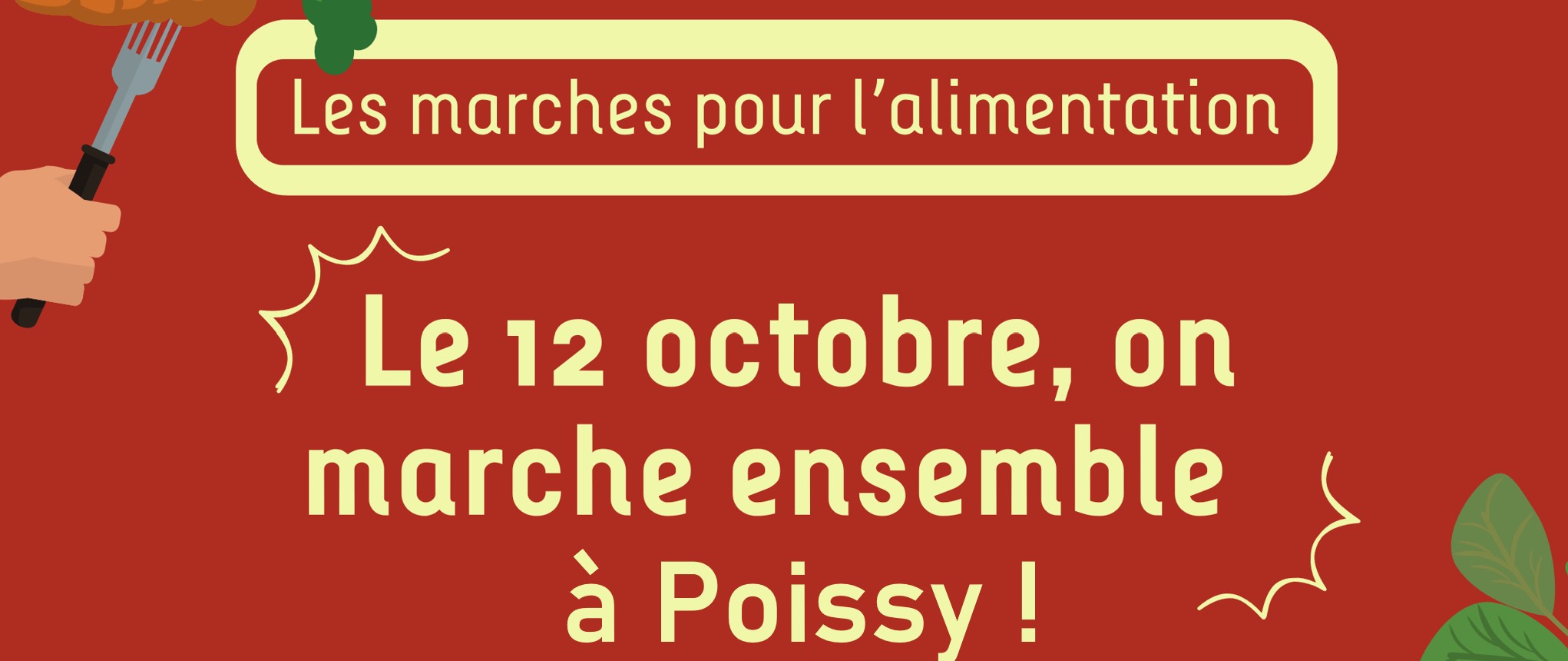 appel "Le 12 octobre, on marche ensemble à Poissy !"