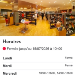 horaires d'ouverture de la médiathèque