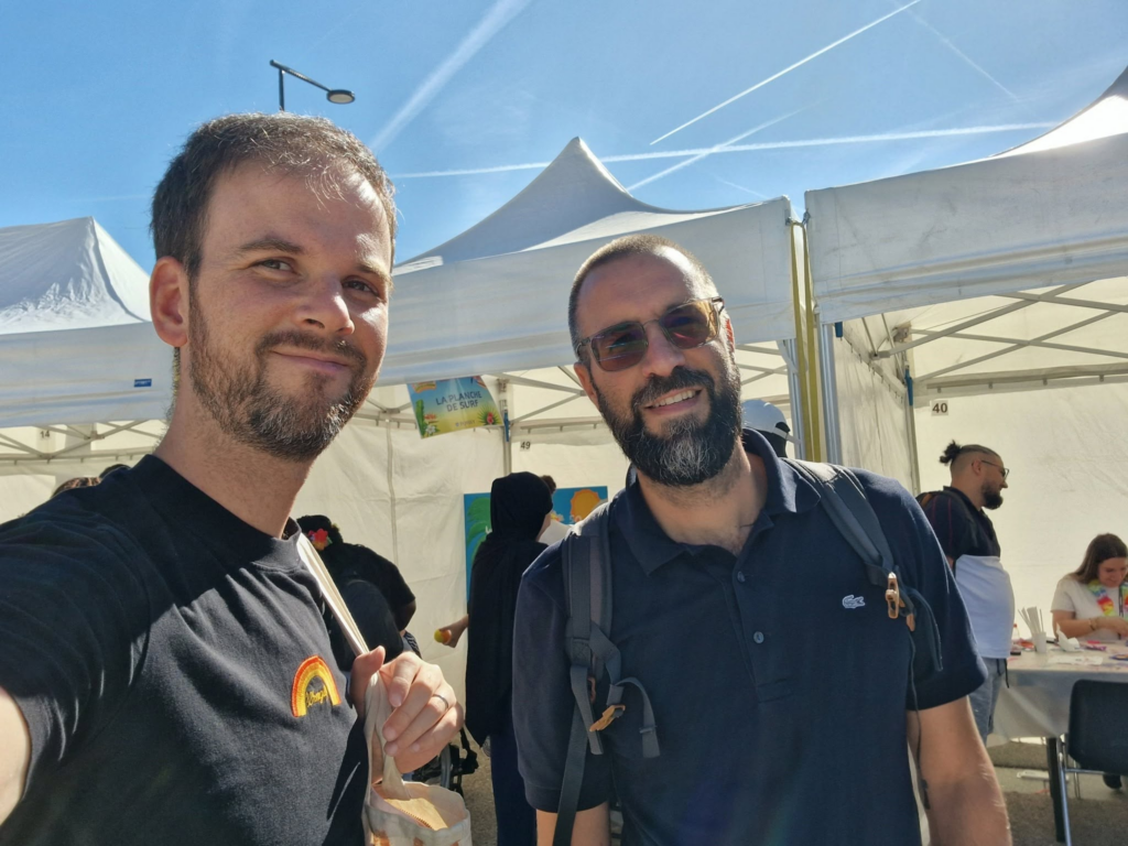 Mathieu Paranthoën et Christophe Massiaux, à la fête de la Coudraie