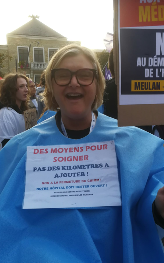 soignante et manif